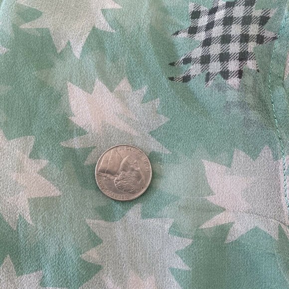 Equipment Femme Sheer Silk Print Collar Top Blouse - Picture 11 of 12